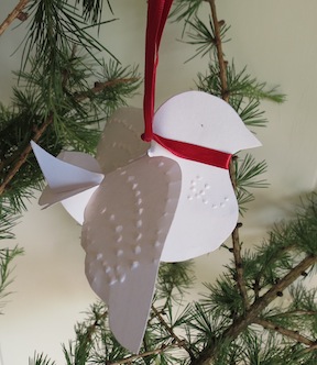 Download Homemade Christmas Decorations Hanging Dove PSD Mockup Templates